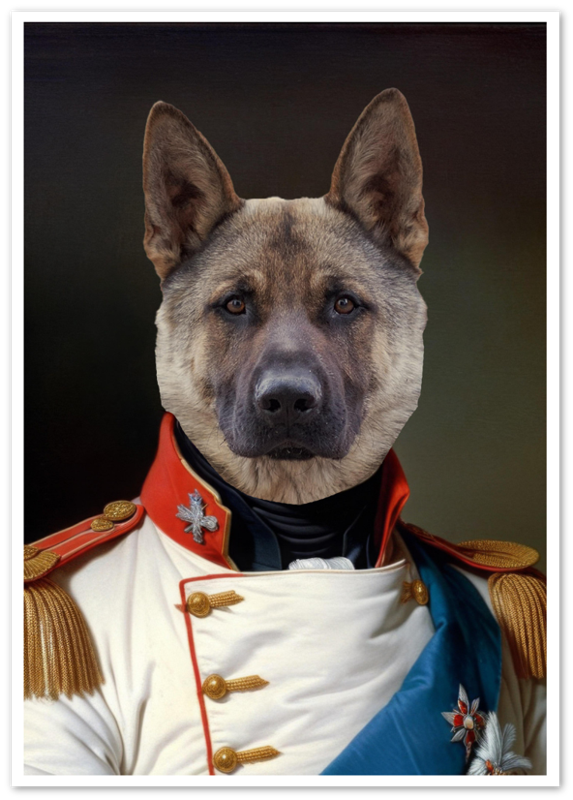 Napoleon - The Regal Commander - Custom Pet Portrait