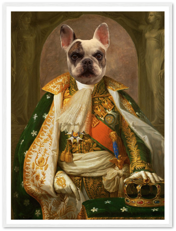 Napoleon - The Emperor's Throne - Custom Pet Portrait