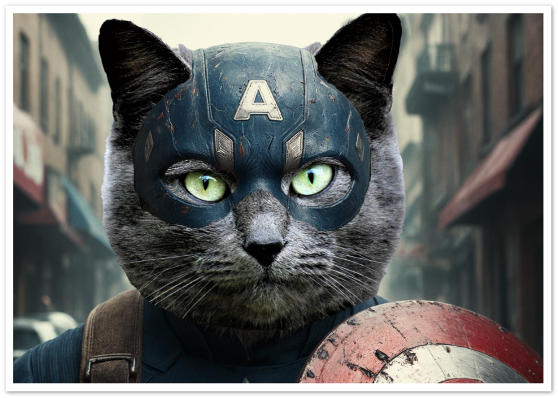 Captain America - Custom Pet Portrait