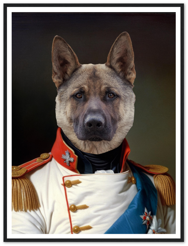 Napoleon - The Regal Commander - Custom Pet Portrait