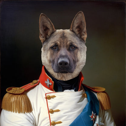 Napoleon - The Regal Commander - Custom Pet Canvas