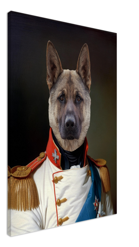 Napoleon - The Regal Commander - Custom Pet Canvas