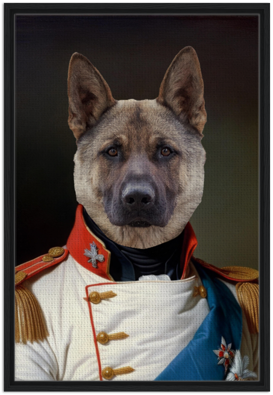 Napoleon - The Regal Commander - Custom Pet Canvas